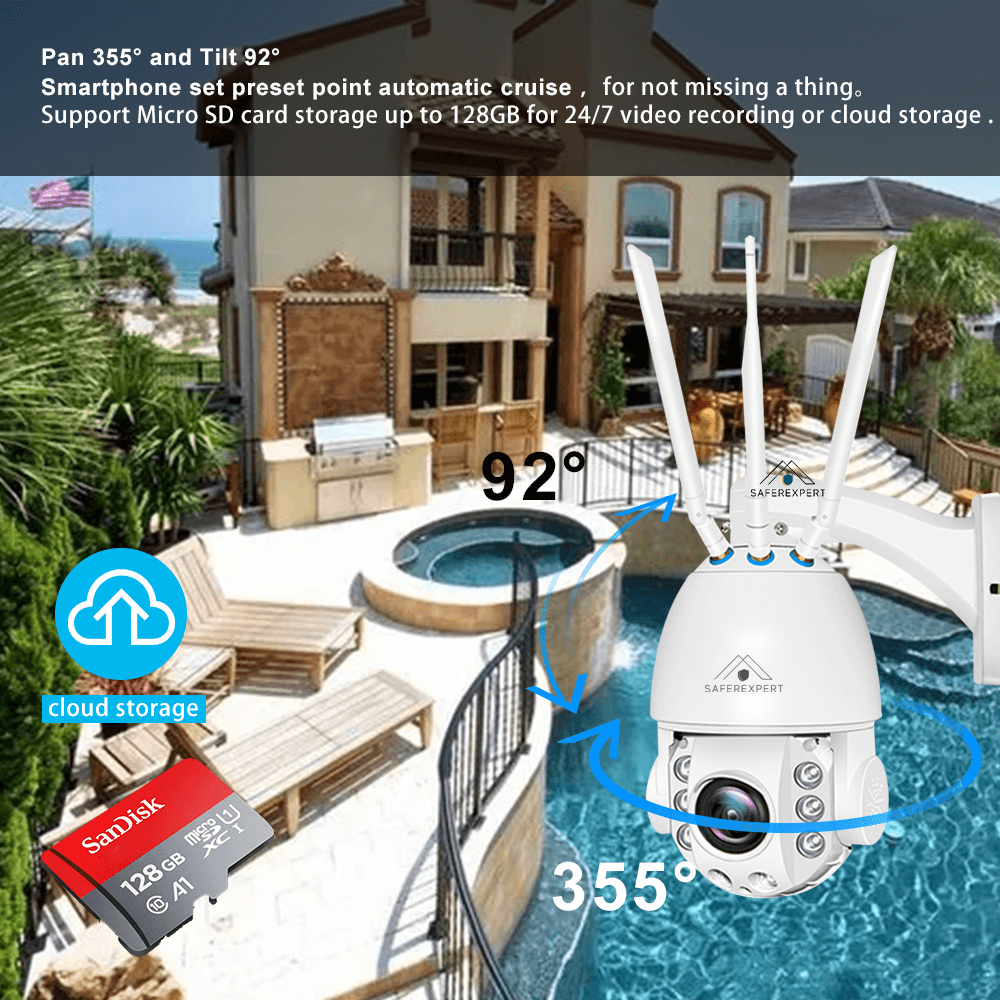 Saferexpert Wireless 30× Optical Zoom Outdoor Smart Security Spherical Camera Q8